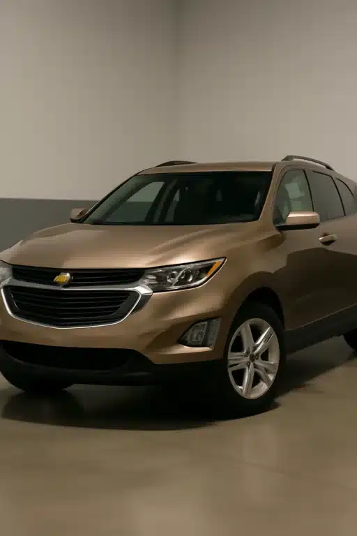 Bronze Chevrolet Equinox ready for oil change with Guerrero Mobile Mechanics