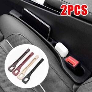 Universal Premium Car Seat Gap Filler & Drop Blocker – Soft PU Leather Side Seam Plug (Pair)