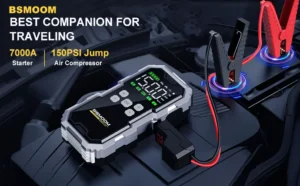 Dynamic Flowing Car Trunk Light Strip 6 4-in-1 7000A Car Jump Starter & 150PSI Air Compressor – 21800mAh Portable Power Station