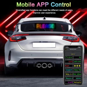 Smart Programmable Flexible LED Matrix Panel – Bluetooth App Control, RGB Full Color Scrolling Sign for Cars, Shops, & Events