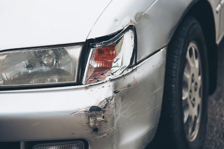 A Close-Up of a Scratch Exposing Metal
