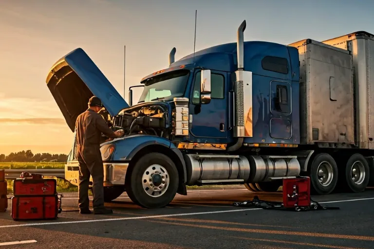 Mobile Mechanic Providing On-Site Fleet Maintenance Service