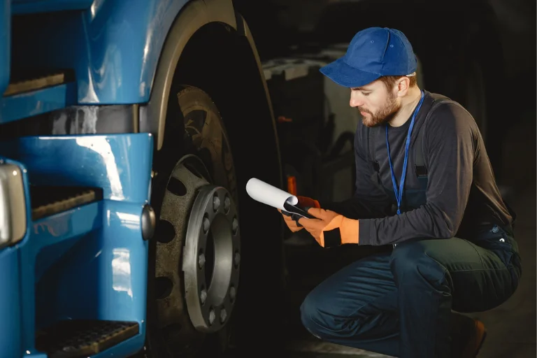 A Mechanic Checking the Passenger Shuttle Fleet
