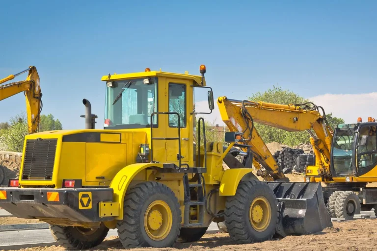 Close-up of Construction Fleet Vehicle Operating On a Job Site