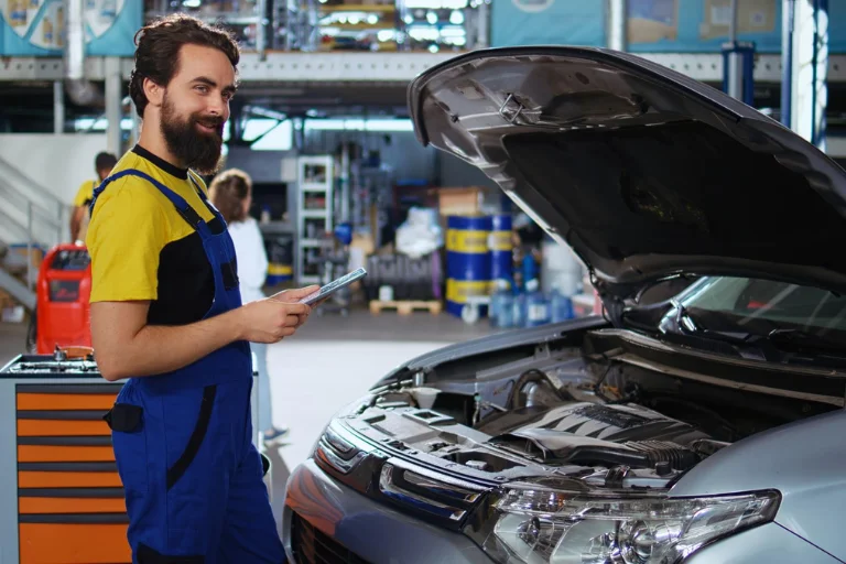 Routine mobile fleet repair inspection of rental vehicle systems