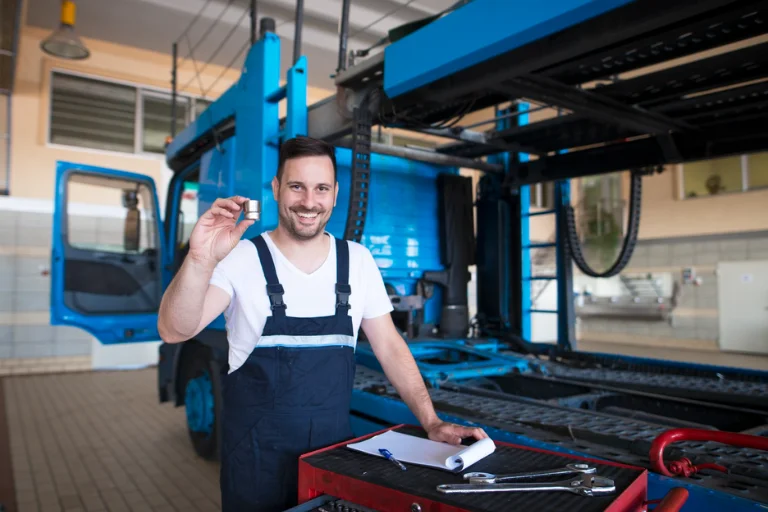Technician performing maintenance to improve diesel fleet performance